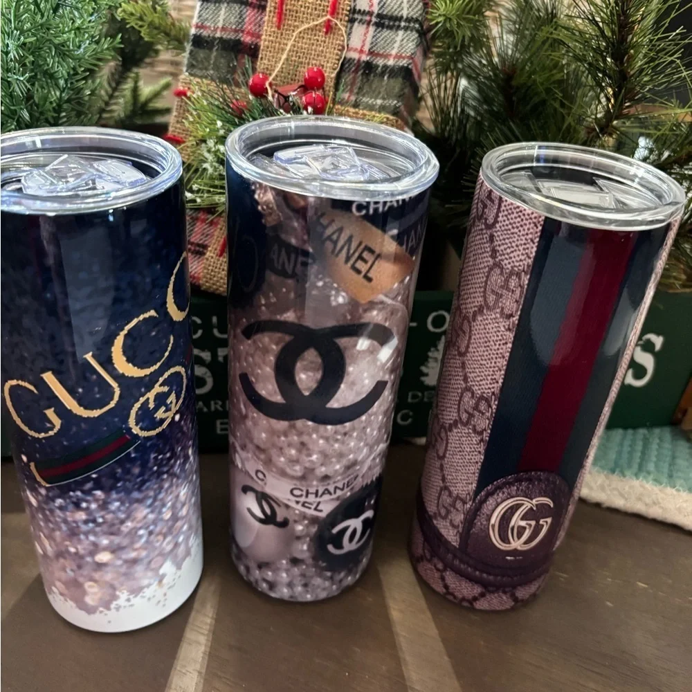 Grinch Christmas Tumbler Travel Cup with Lid & Reusable Straw